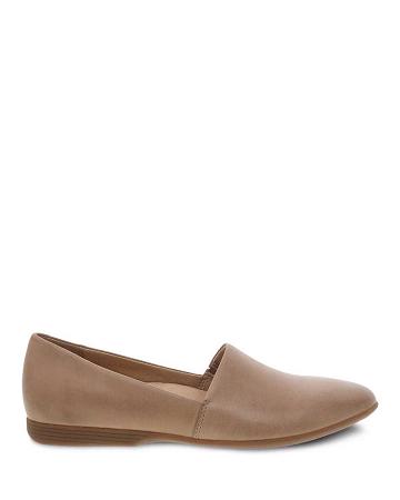 Flats Dansko Larisa Burnished Nappa Femme Marron | FR 417ILH